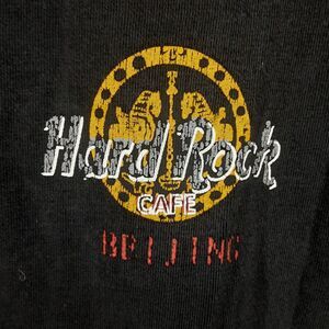 Hard Rock Cafe Beijing Size Small Black Short Sleeve T-Shirt Distressed
